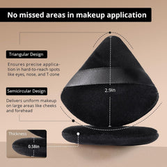 Triangle Powder Puffs for Face Powder Makeup Puff for Loose (Pack of 1)